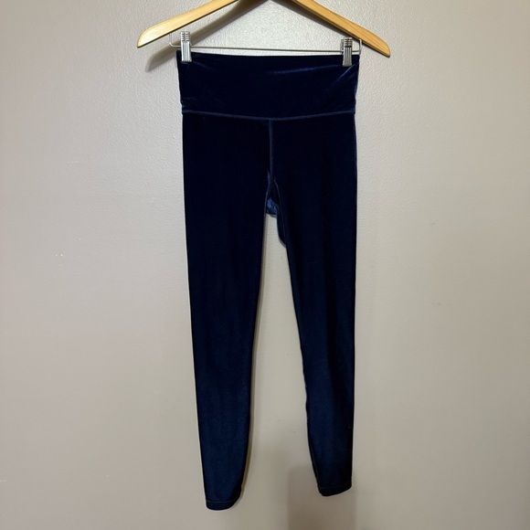 Athleta Women's Blue Elation Velvet Tight Legging Size Small yoga pilates - Picture 3 of 7